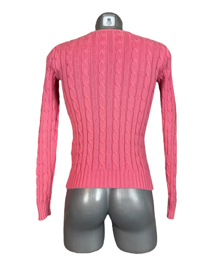 Polo Ralph Lauren Zopfmuster Pullover pink Größe S