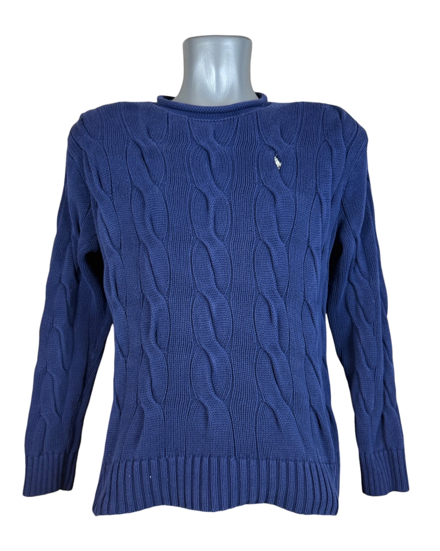 Polo Ralph Lauren Zopfmuster Pullover marineblau Größe M