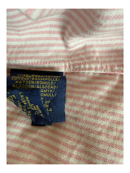 Polo Ralph Lauren Oxford Bluse rosa weiß gestreift Größe M