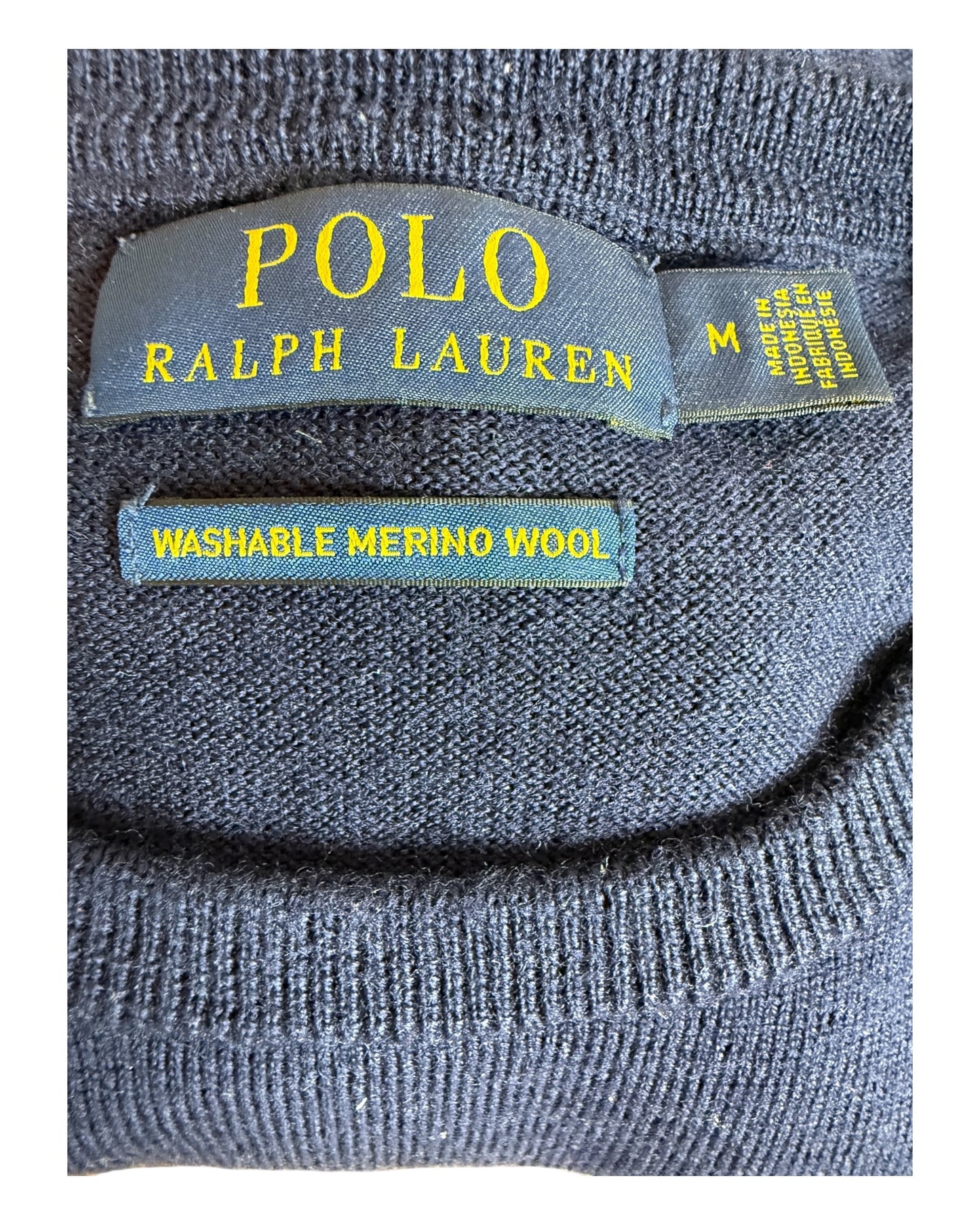 Polo Ralph Lauren Pullover Merinowolle marineblau Größe M