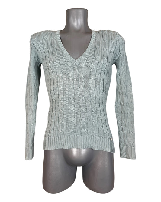 Polo Ralph Lauren Zopfmuster Pullover hellblau Größe M