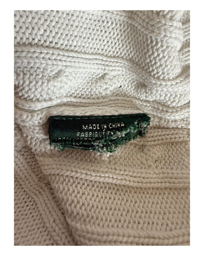 Polo Ralph Lauren Zopfmuster Pullover weiß Größe S