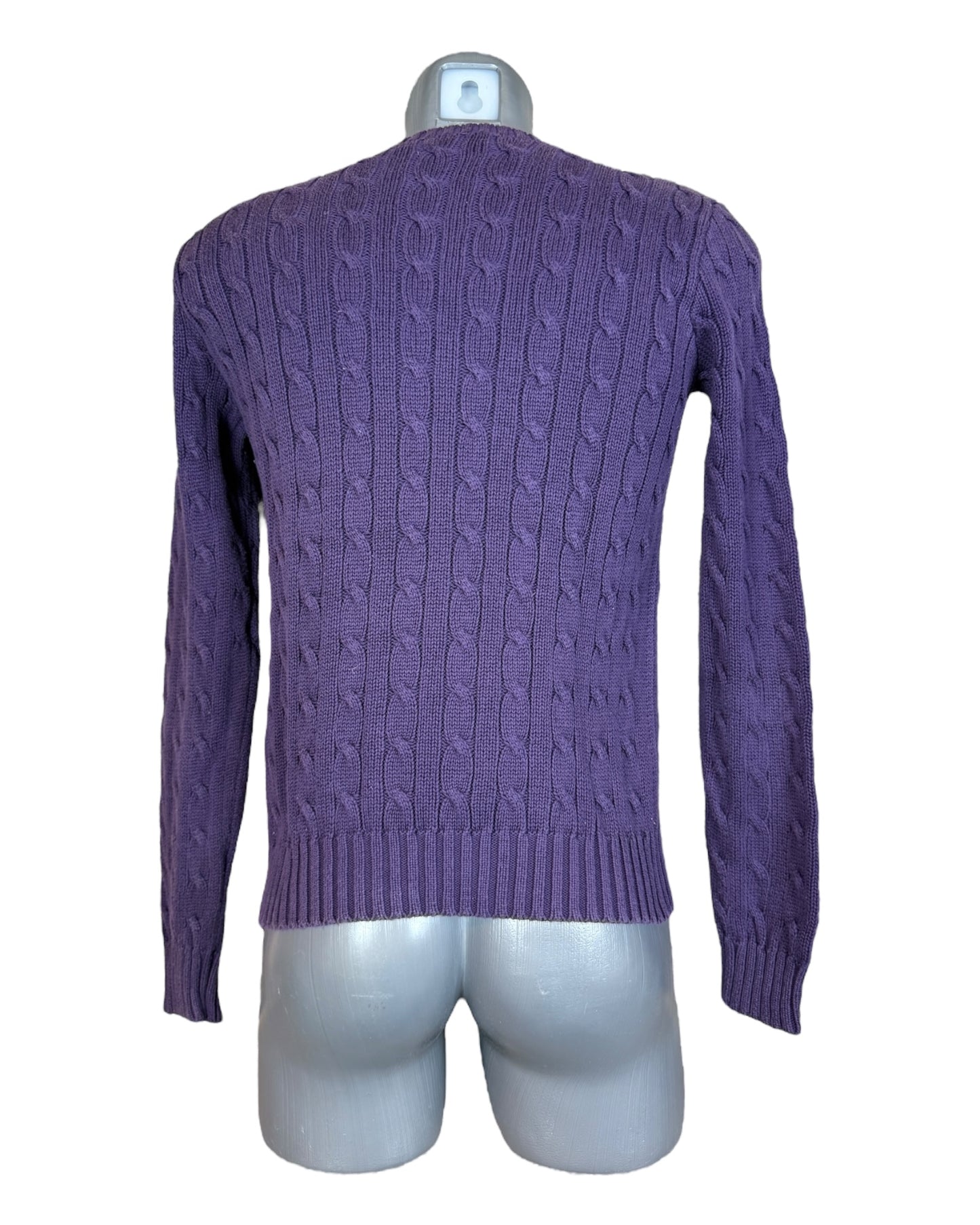 Polo Ralph Lauren Zopfmuster Pullover lila Größe M