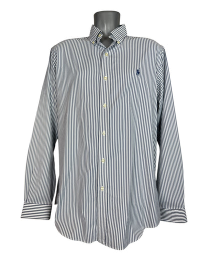 Polo Ralph Lauren Hemd blau weiß gestreift Größe L