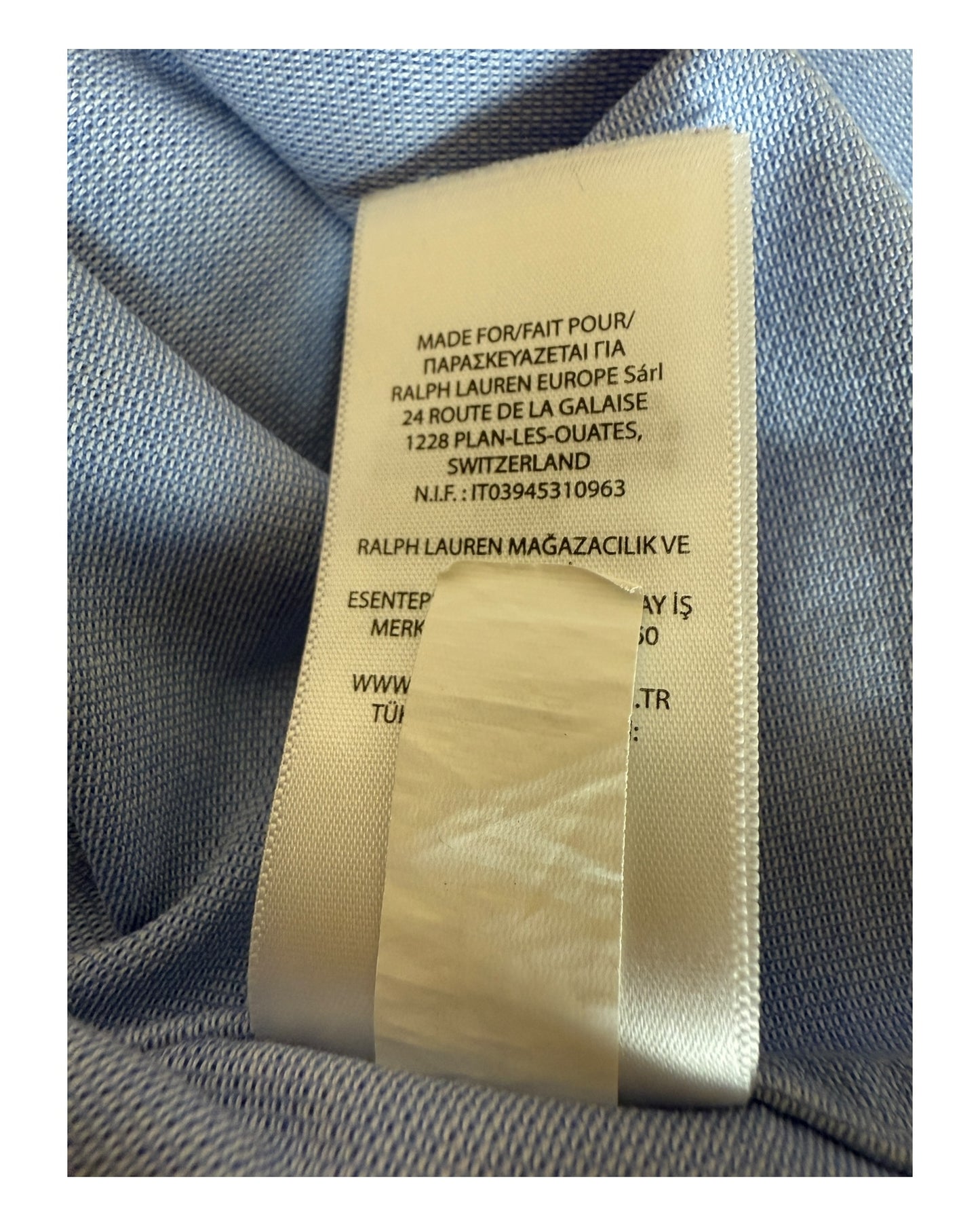Polo Ralph Lauren Knit Oxford Bluse hellblau Größe S