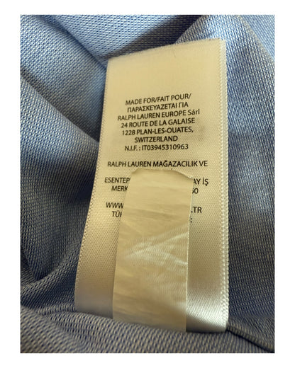 Polo Ralph Lauren Knit Oxford Bluse hellblau Größe S