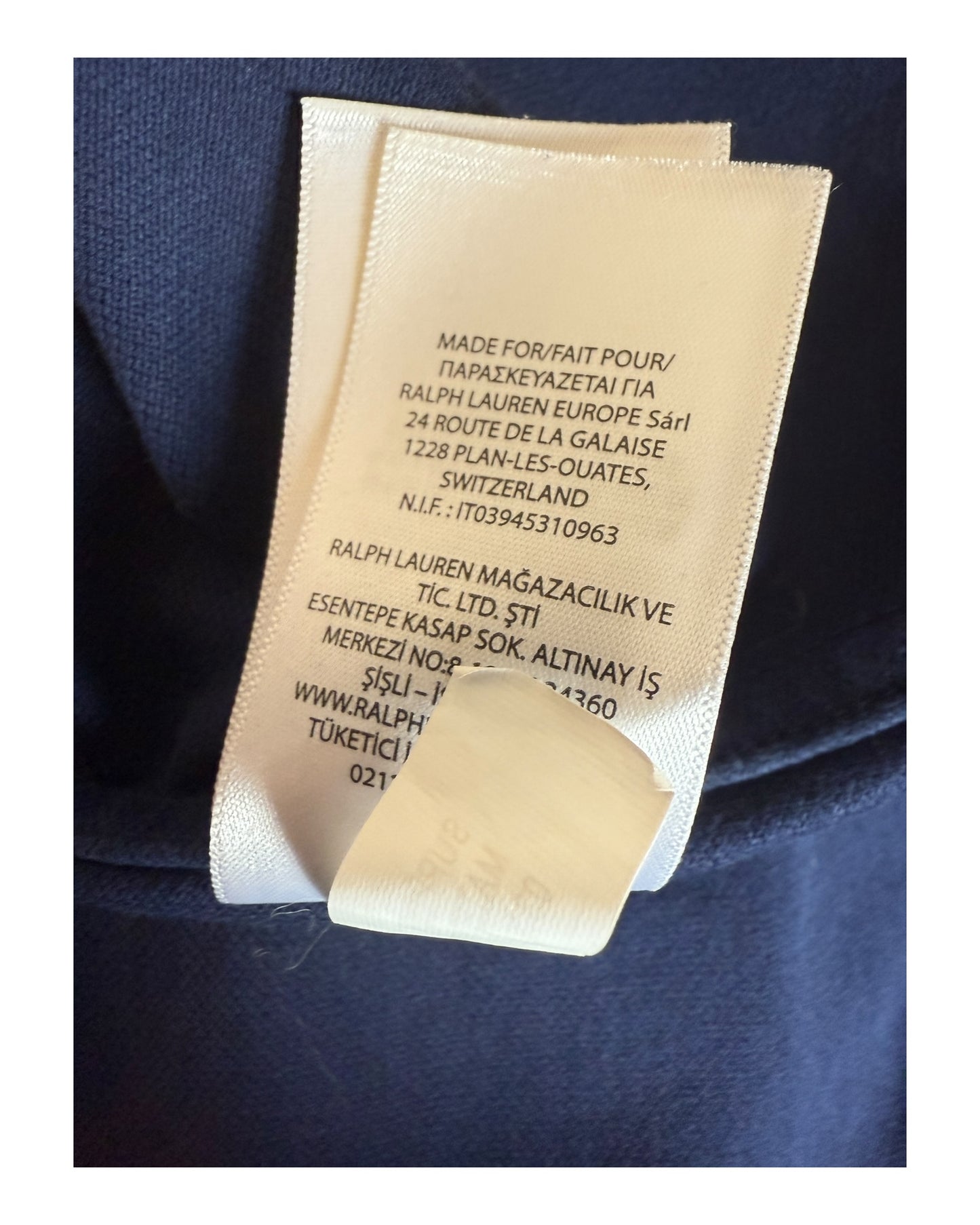 Polo Ralph Lauren Knit Oxford Bluse marineblau Größe S