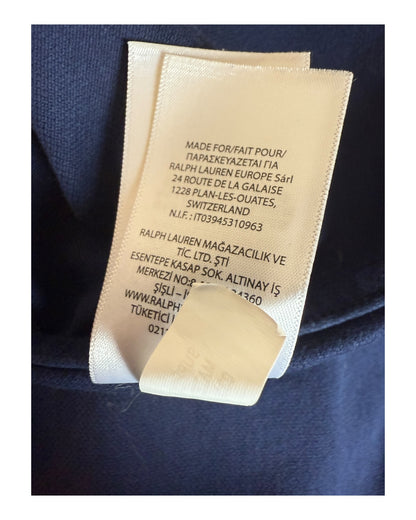 Polo Ralph Lauren Knit Oxford Bluse marineblau Größe S