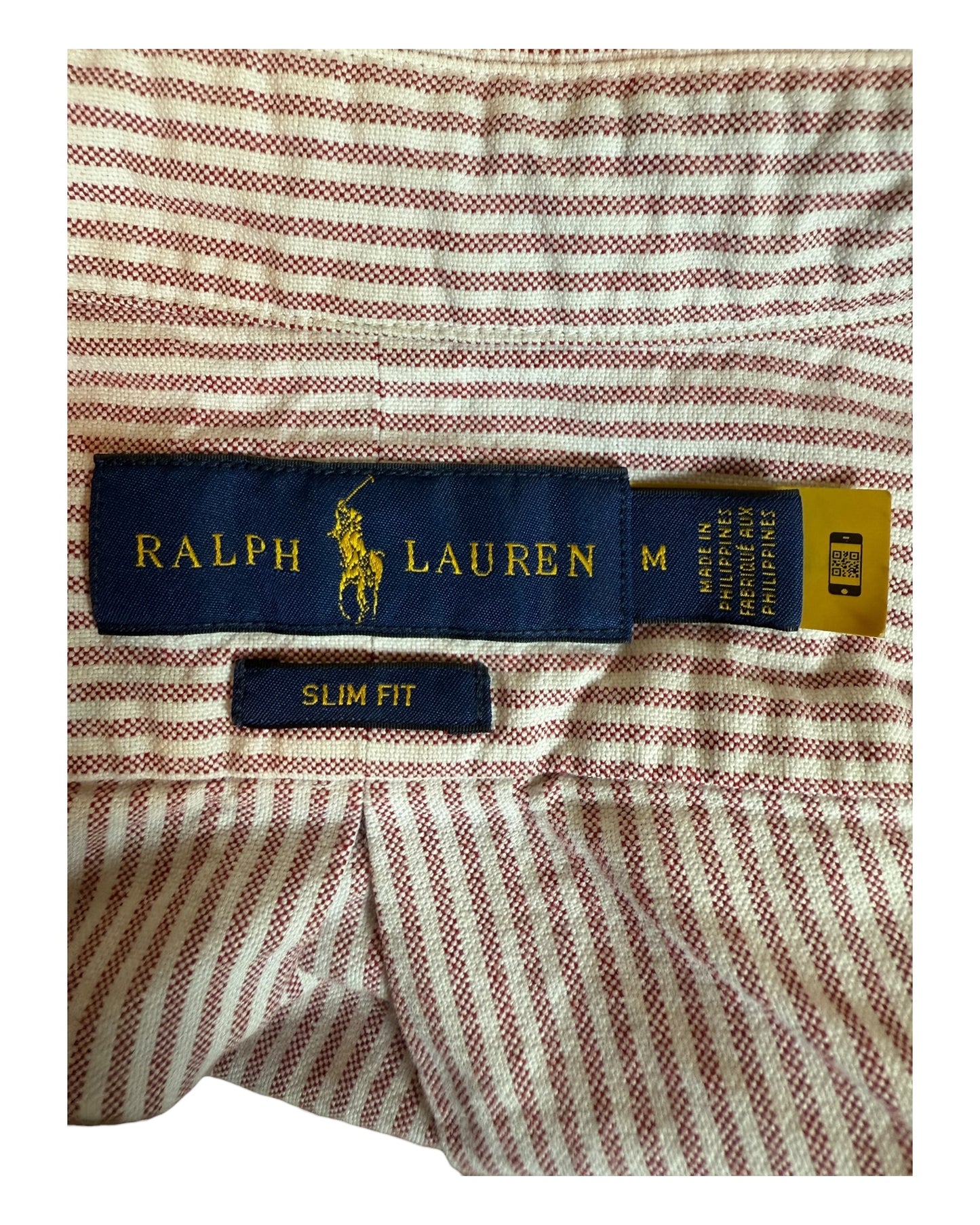 Polo Ralph Lauren Oxfordhemd rot weiß gestreift Größe M