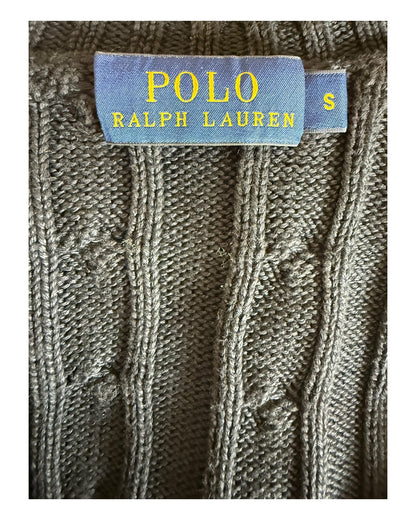 Polo Ralph Lauren Zopfmuster Pullover schwarz Größe S