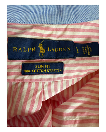 Polo Ralph Lauren Hemd rosa weiß gestreift Größe L
