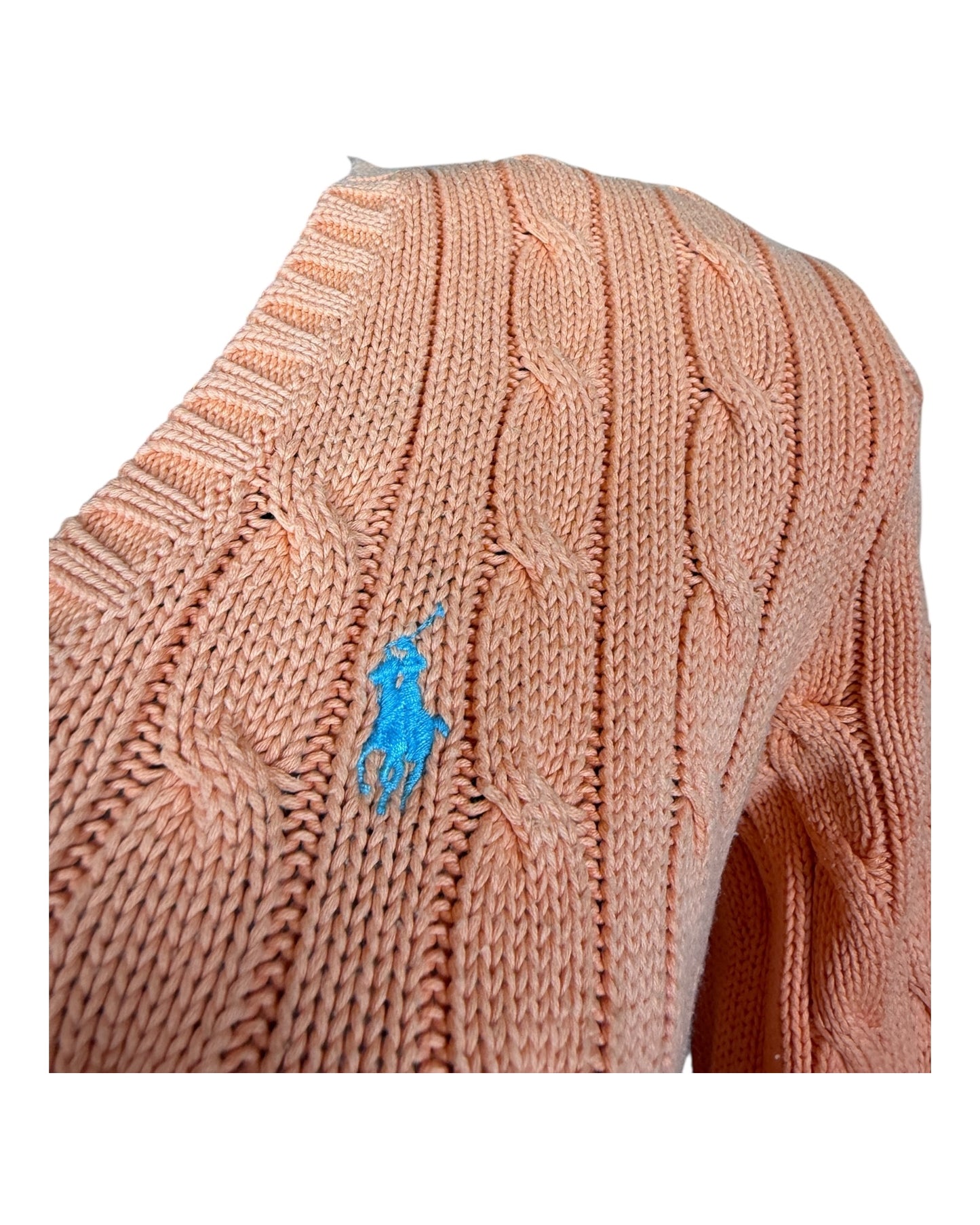 Polo Ralph Lauren Zopfmuster Pullover orange Größe M