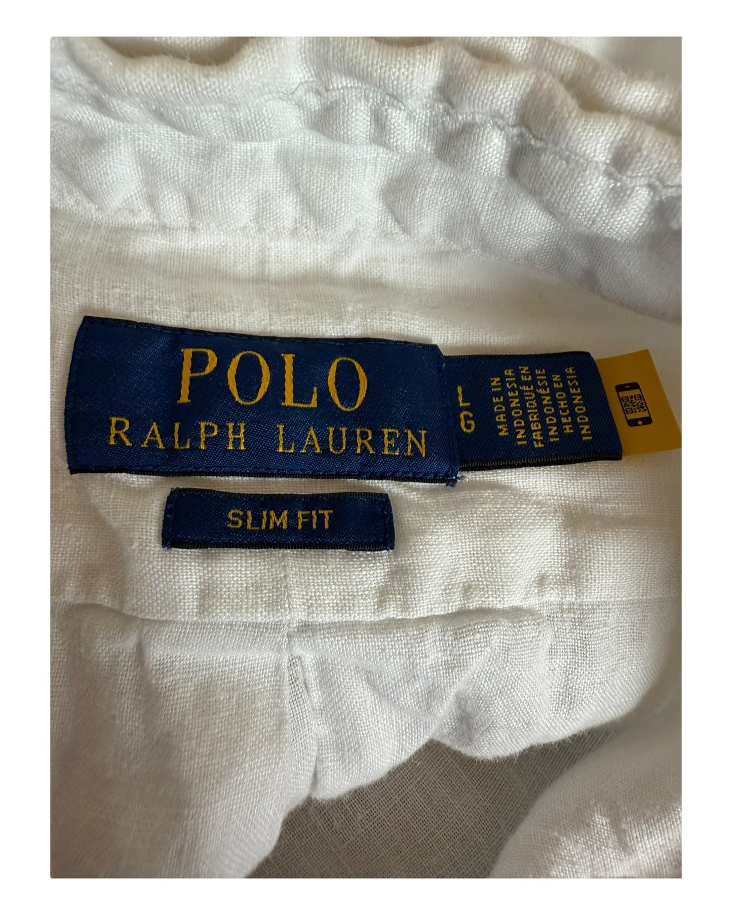 Polo Ralph Lauren Leinenhemd weiß Größe L