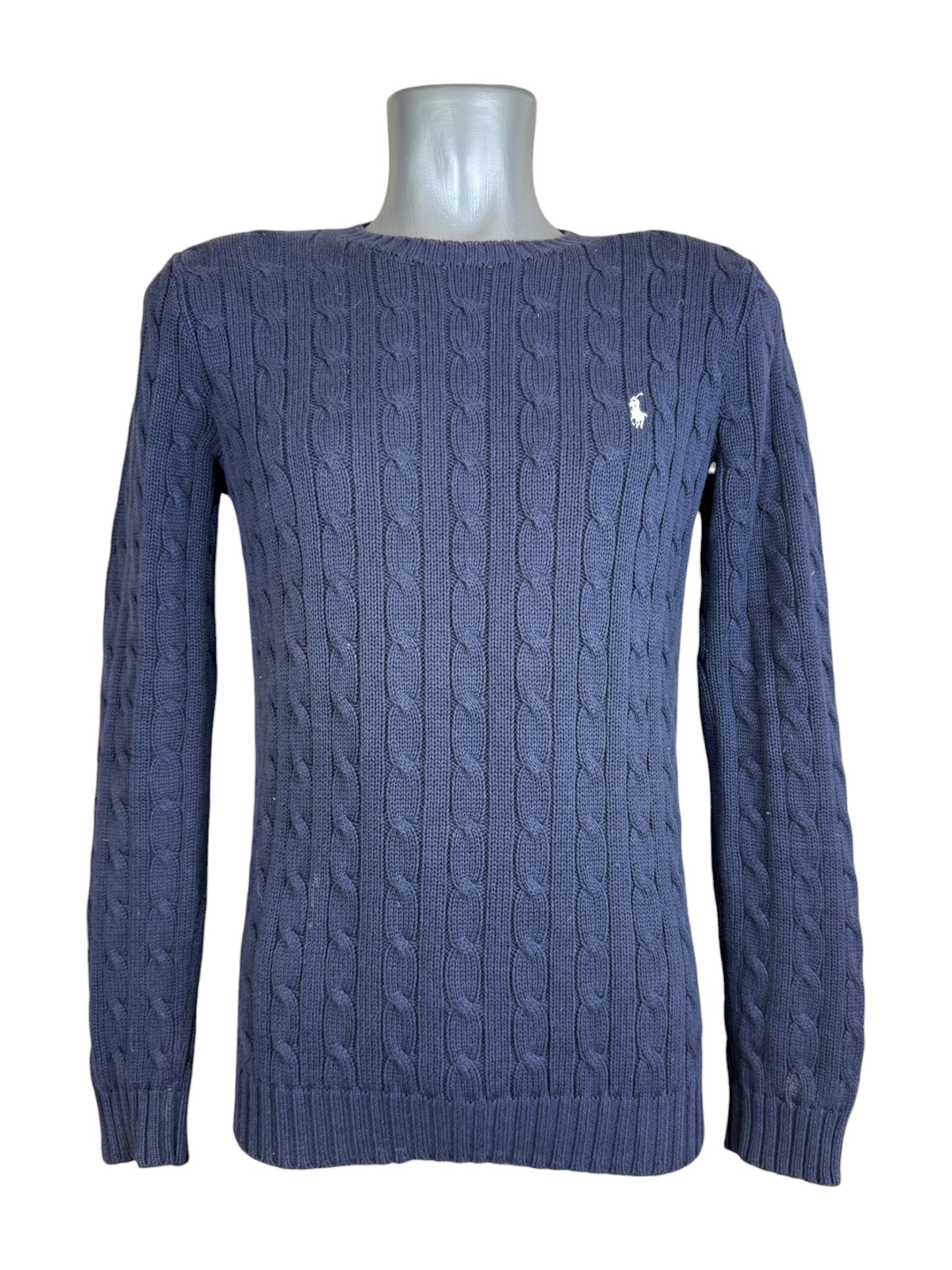 Polo Ralph Lauren Zopfmuster Pullover marineblau Größe M