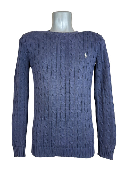 Polo Ralph Lauren Zopfmuster Pullover marineblau Größe M
