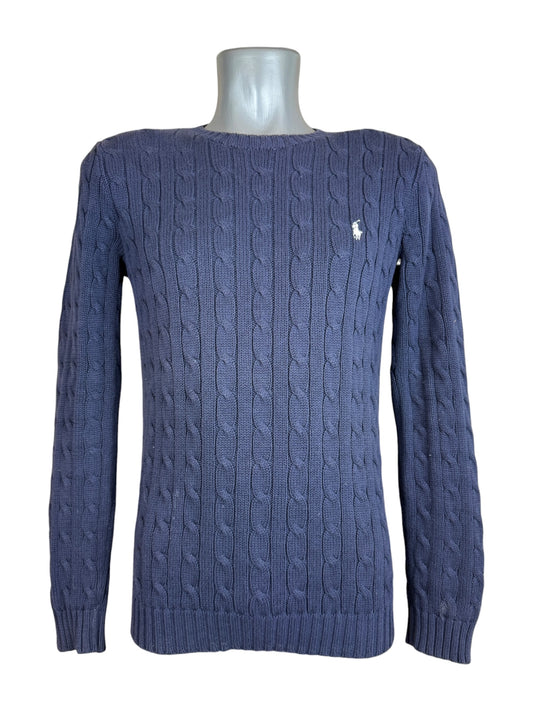 Polo Ralph Lauren Zopfmuster Pullover marineblau Größe M