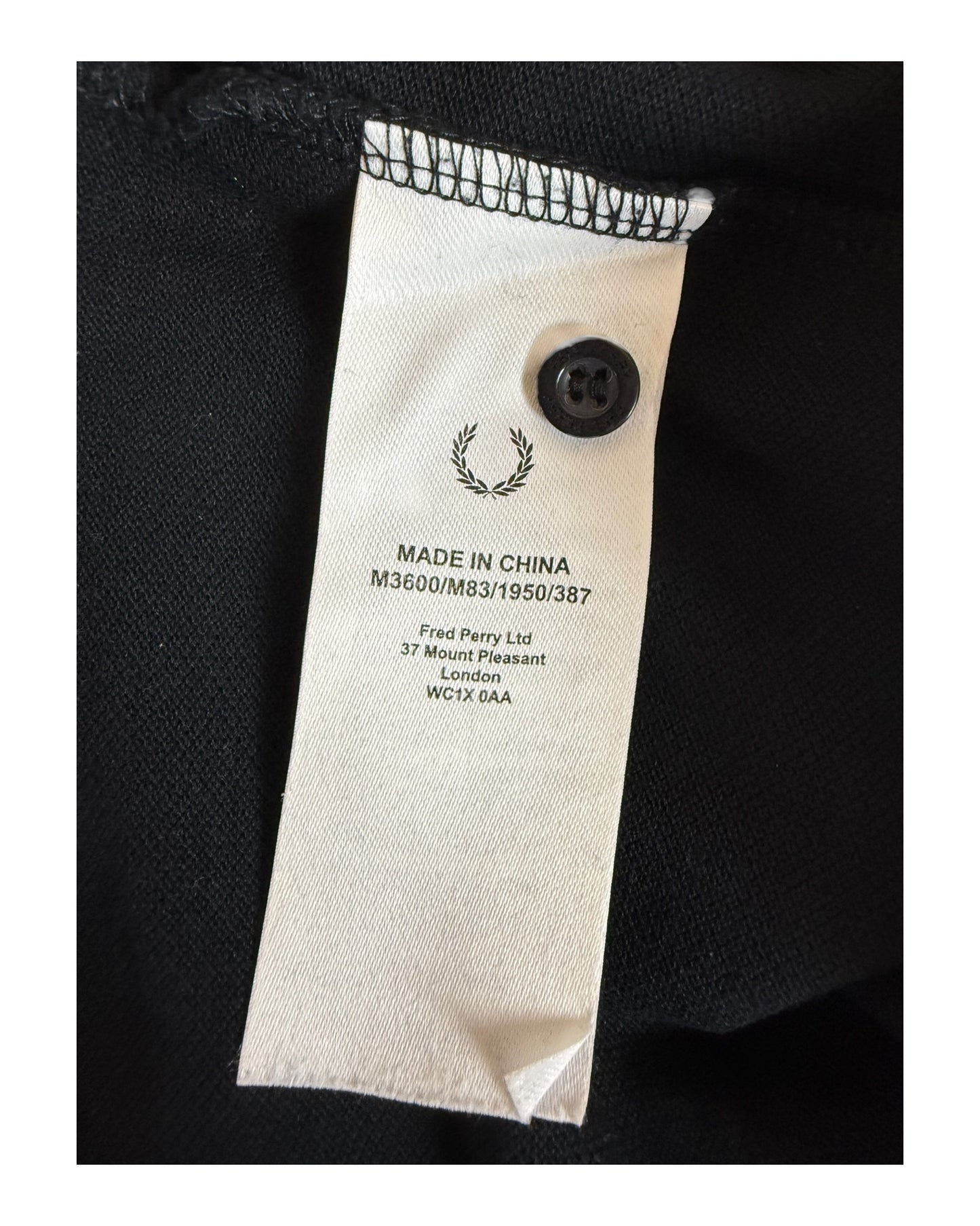 Fred Perry Poloshirt schwarz Größe M