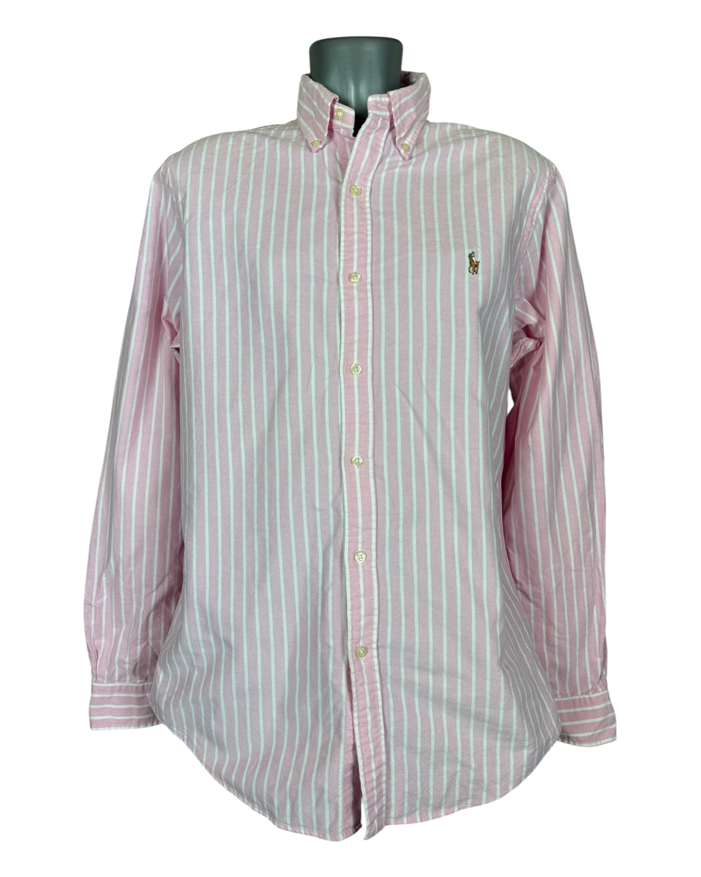 Polo Ralph Lauren Oxfordhemd rosa weiß gestreift Größe L