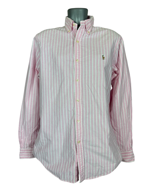Polo Ralph Lauren Oxfordhemd rosa weiß gestreift Größe L