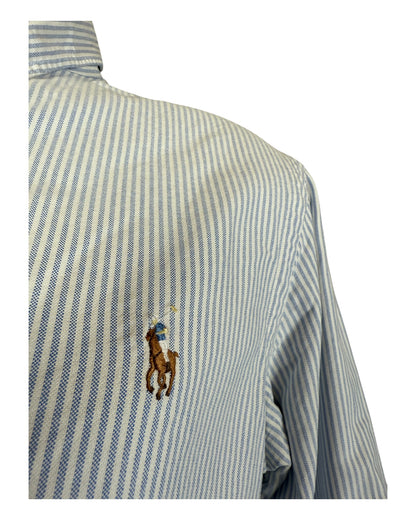 Polo Ralph Lauren Oxfordhemd blau weiß gestreift Größe M
