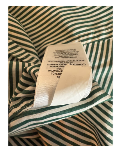 Polo Ralph Lauren Hemd grün weiß gestreift Größe L