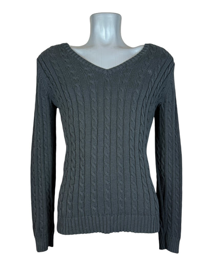 Polo Ralph Lauren Zopfmuster Pullover schwarz Größe S