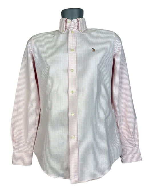 Polo Ralph Lauren Oxford Bluse rosa weiß gestreift Größe S