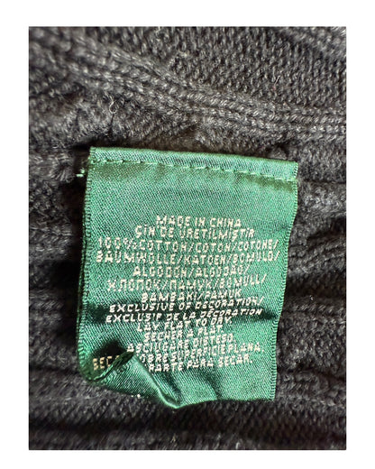Polo Ralph Lauren Zopfmuster Pullover schwarz Größe M