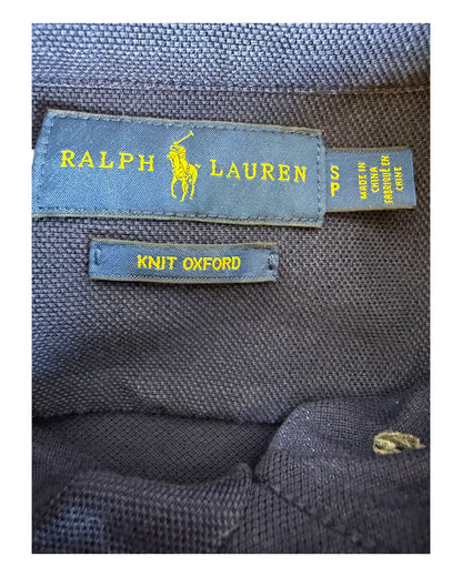 Polo Ralph Lauren Knit Oxford Bluse marineblau Größe S