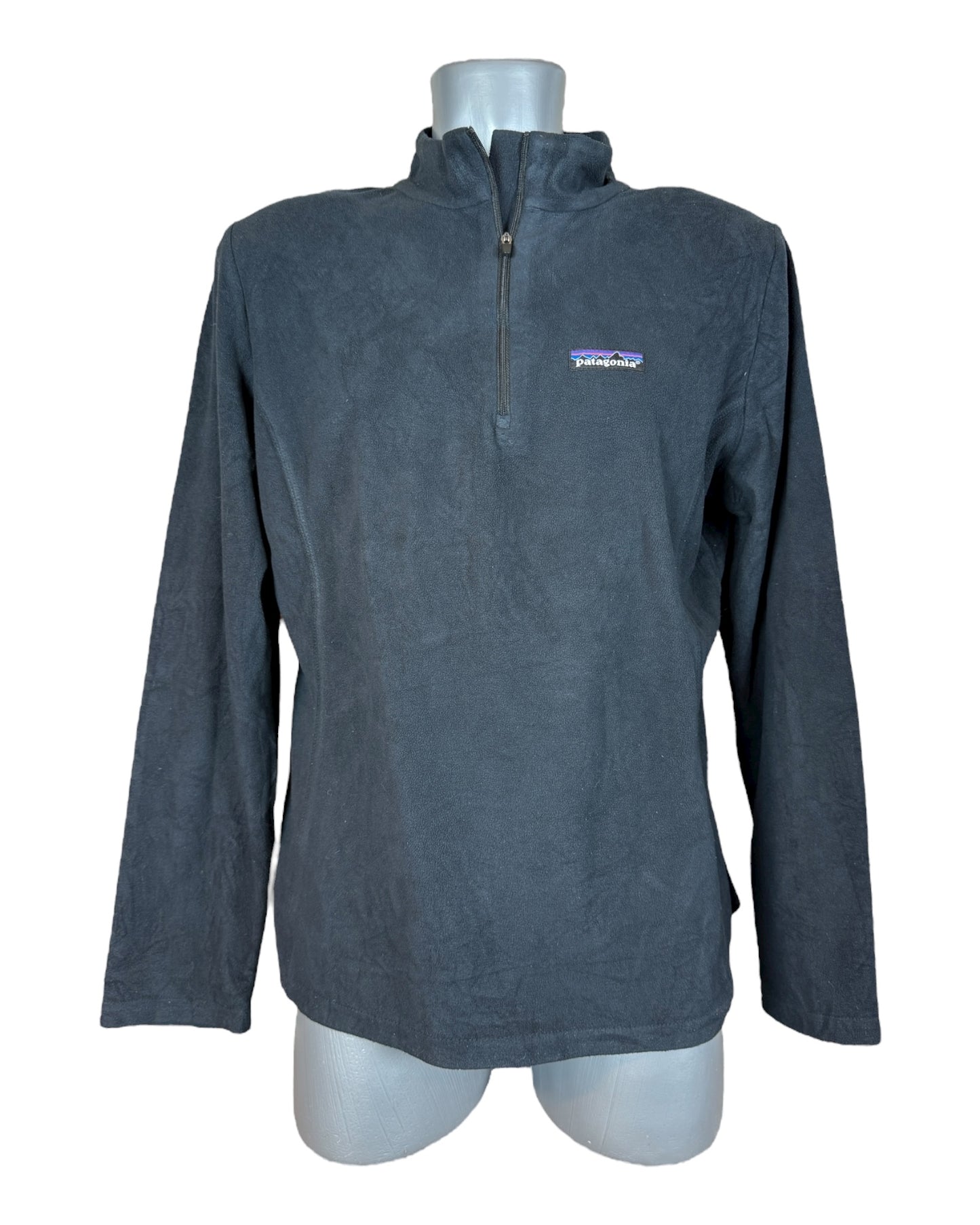 Patagonia Fleece Half Zip Pullover schwarz Größe M