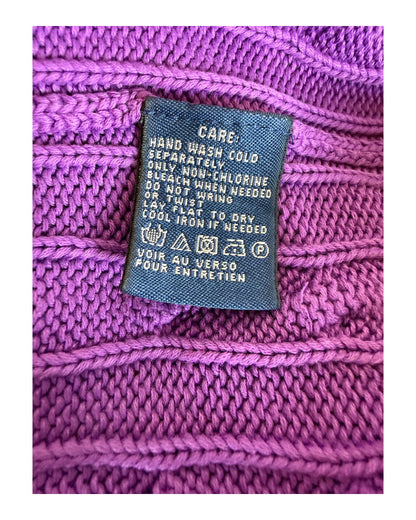 Polo Ralph Lauren Zopfmuster Pullover lila Größe L