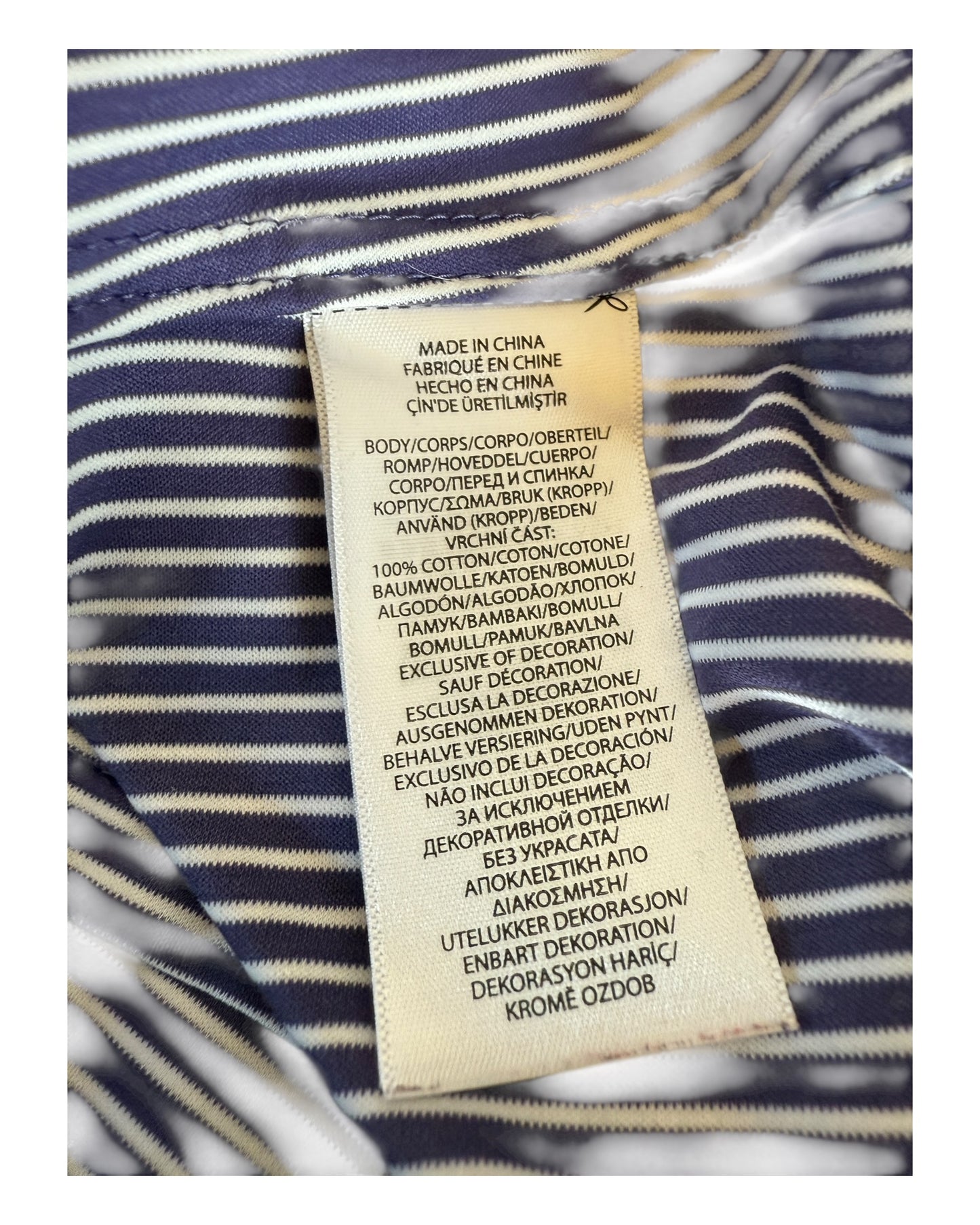 Polo Ralph Lauren Bluse violett weiß gestreift Größe M