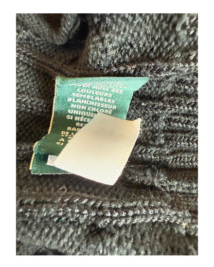 Polo Ralph Lauren Zopfmuster Strickjacke schwarz Größe M