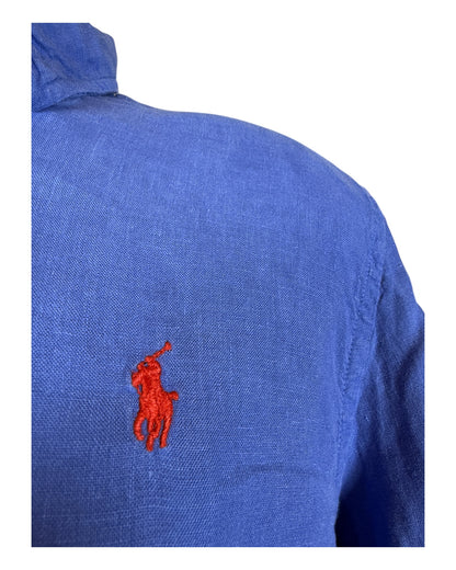 Polo Ralph Lauren Leinen Bluse blau Größe L