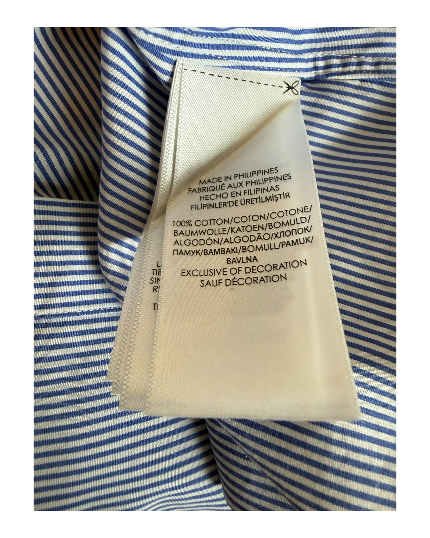 Polo Ralph Lauren Hemd blau weiß gestreift Größe L