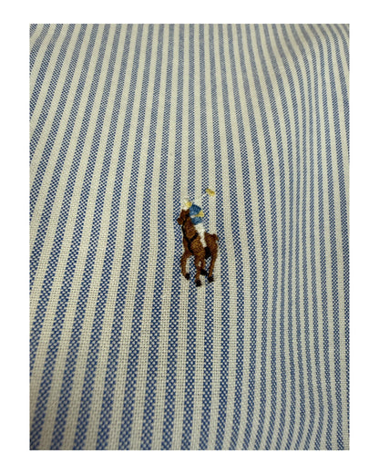 Polo Ralph Lauren Oxford Bluse blau weiß gestreift Größe L