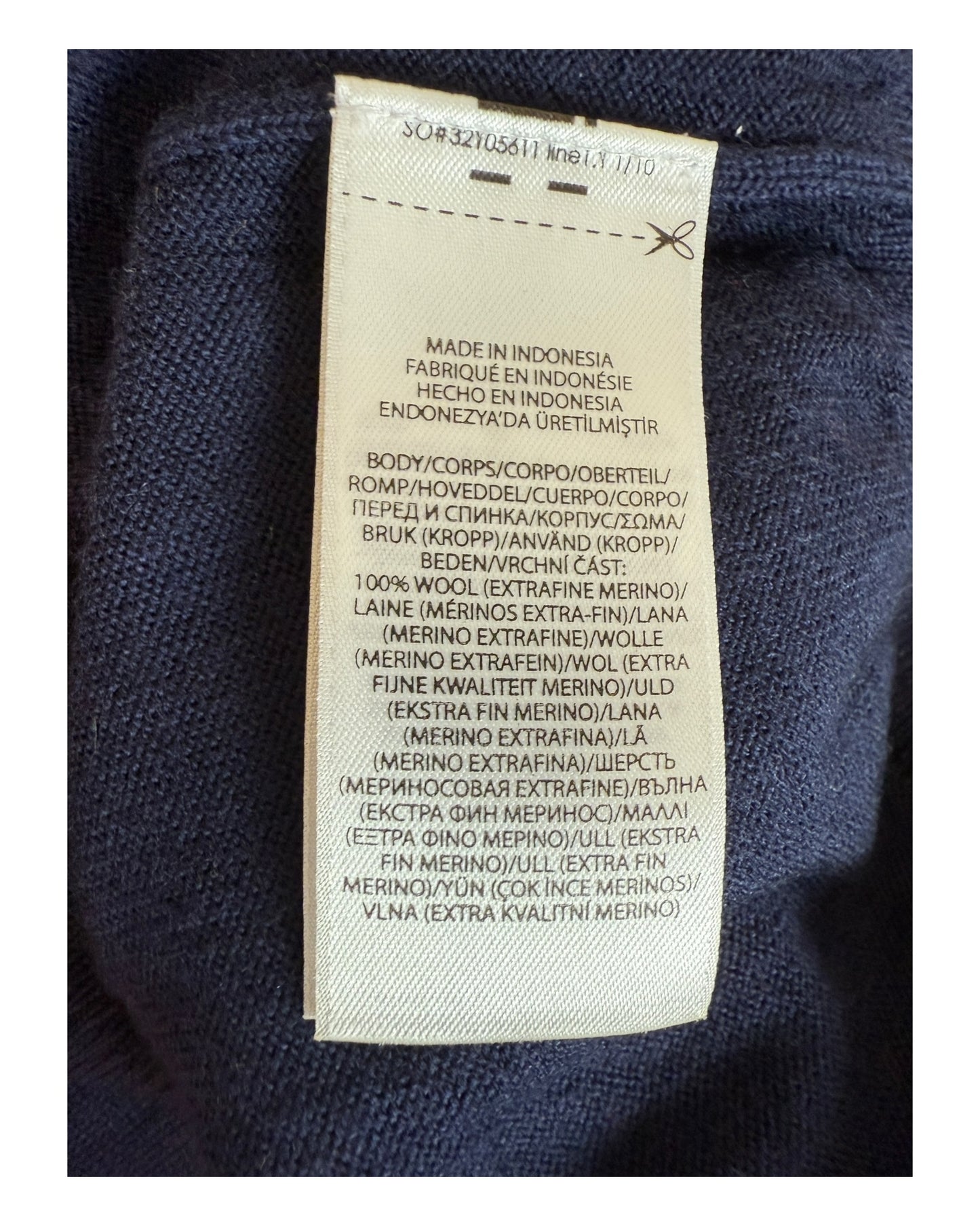 Polo Ralph Lauren Pullover Merinowolle marineblau Größe M