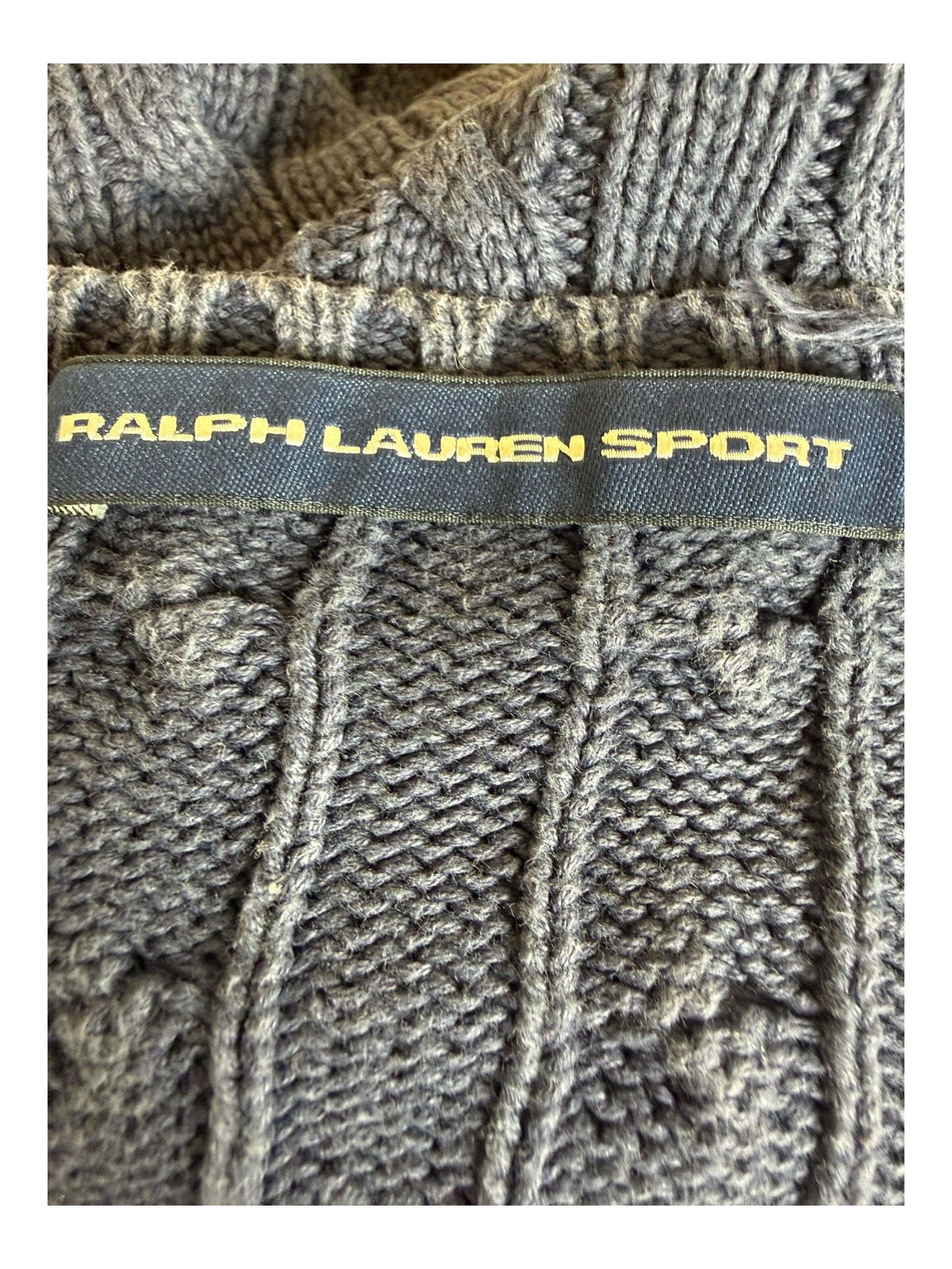 Polo Ralph Lauren Zopfmuster Pullover marineblau Größe M