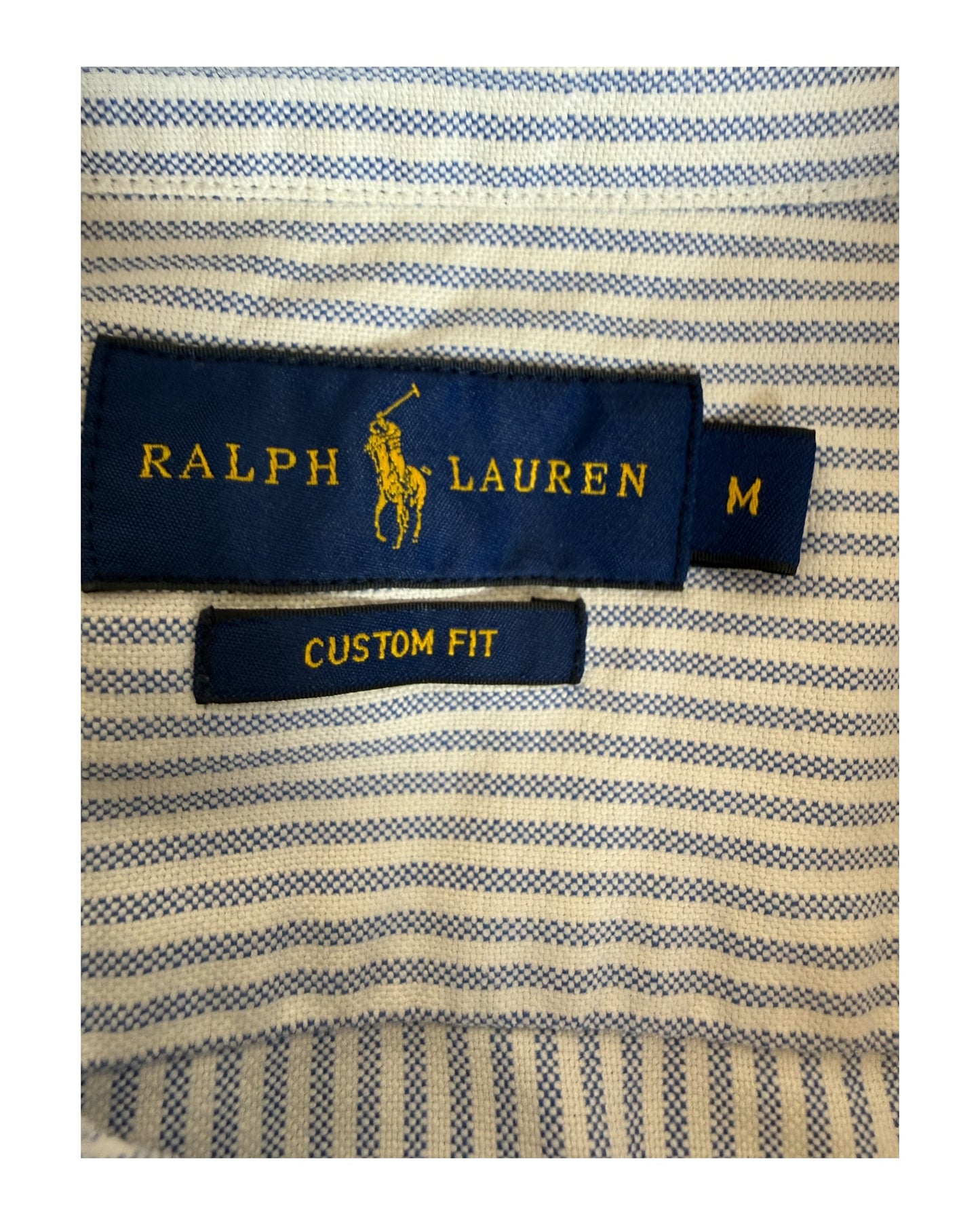 Polo Ralph Lauren Oxford Bluse hellblau weiß gestreift Größe M