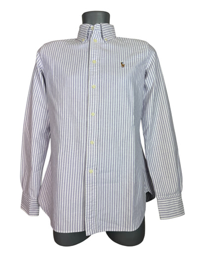 Polo Ralph Lauren Oxfordhemd Bluse flieder weiß gestreift Größe M