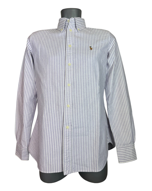 Polo Ralph Lauren Oxfordhemd Bluse flieder weiß gestreift Größe M