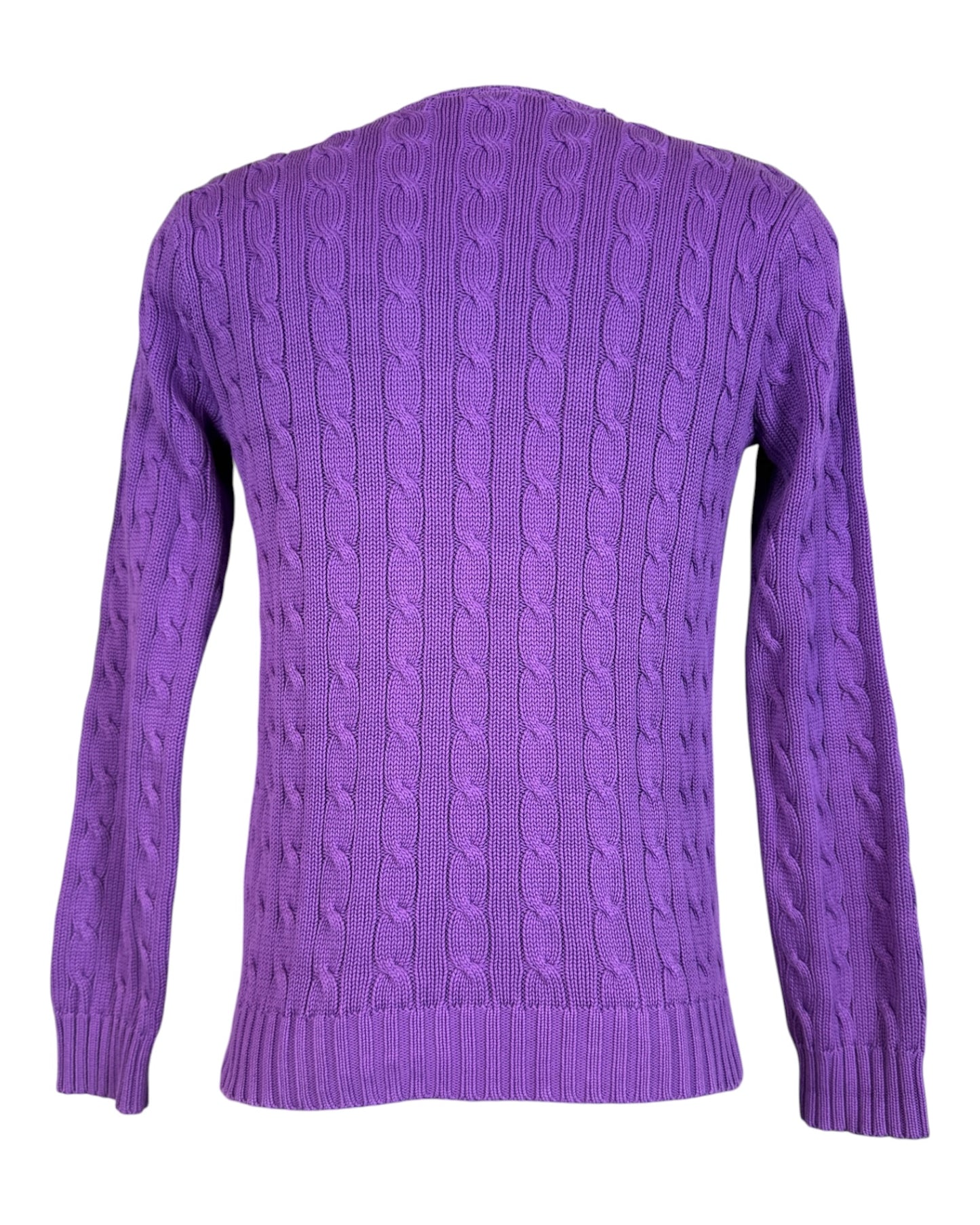 Polo Ralph Lauren Zopfmuster Pullover lila Größe L