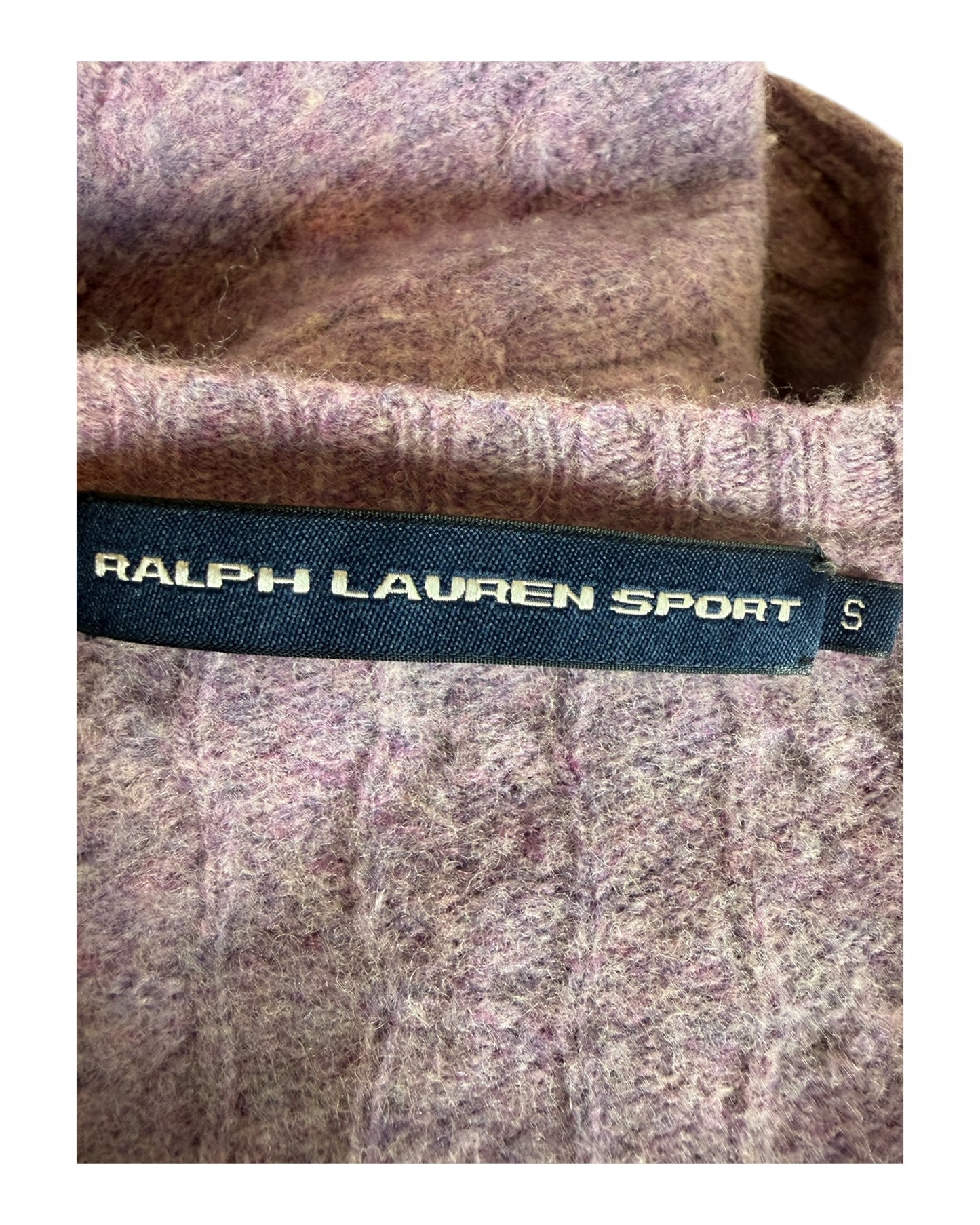 Polo Ralph Lauren Zopfmuster Pullover lila Größe S