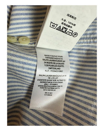 Polo Ralph Lauren Oxfordhemd hellblau weiß gestreift Größe M