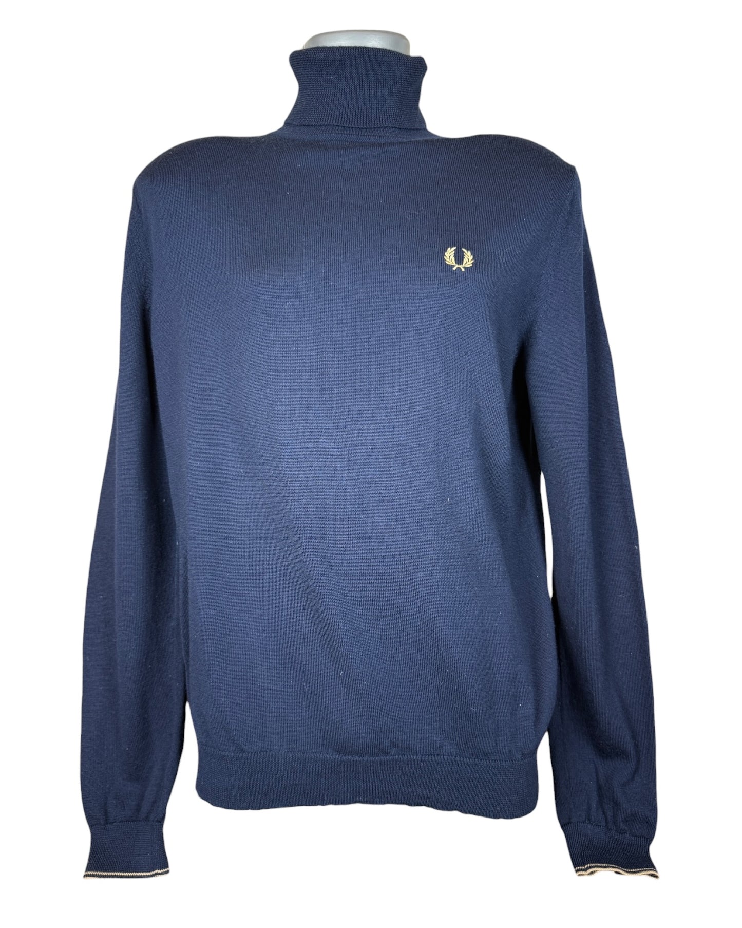 Fred Perry Pullover marineblau Größe L