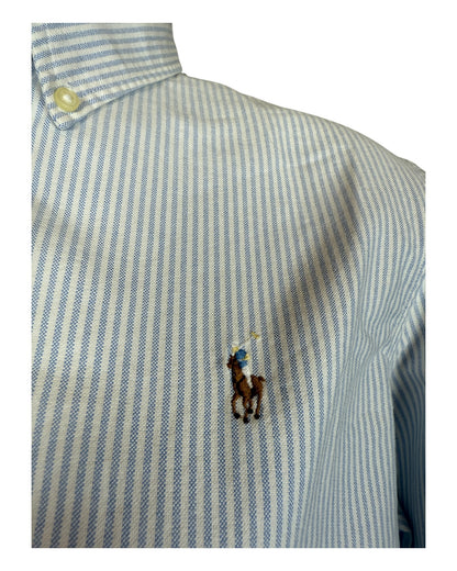 Polo Ralph Lauren Oxfordhemd hellblau weiß gestreift Größe L
