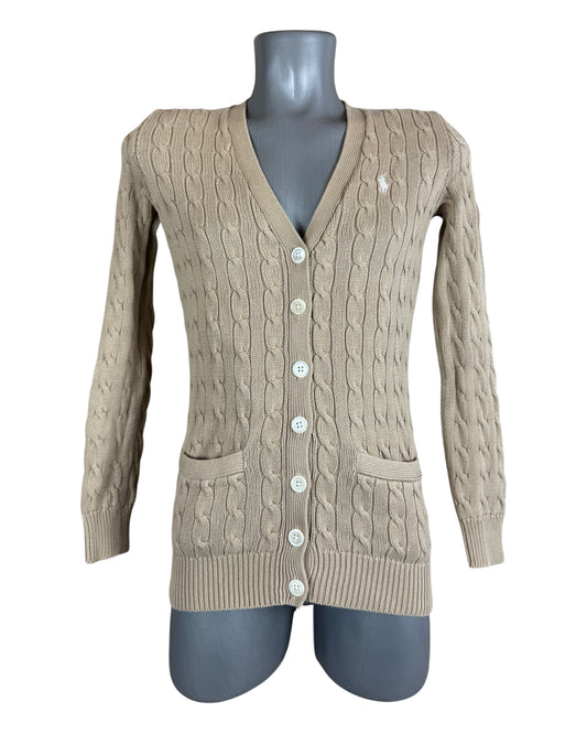 Polo Ralph Lauren Zopfmuster Cardigan beige Größe S