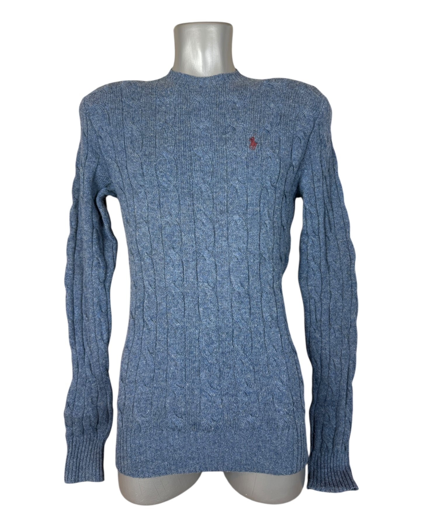 Polo Ralph Lauren Zopfmuster Pullover blau Größe S