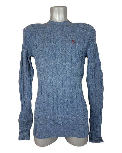 Polo Ralph Lauren Zopfmuster Pullover blau Größe S