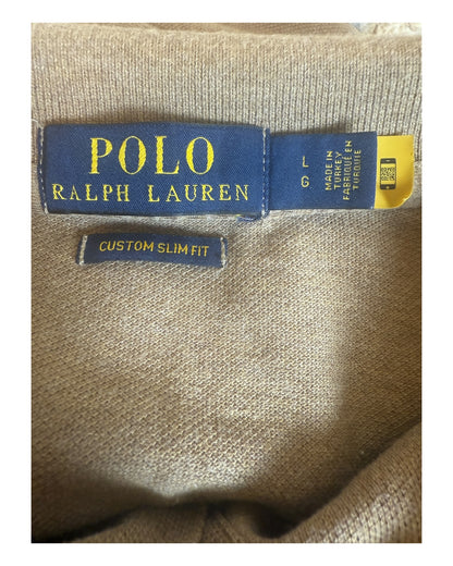 Polo Ralph Lauren langärmliges Poloshirt braun Größe L
